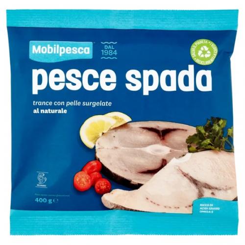 Mobilpesca pesce spada trance con pelle surgelate al naturale 400 g